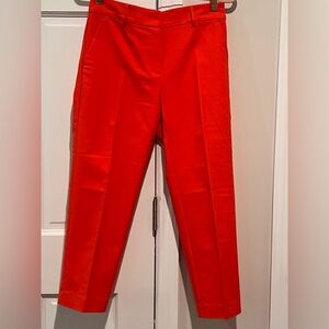 LOFT Bright Orange Women's Cropped Petite Trousers